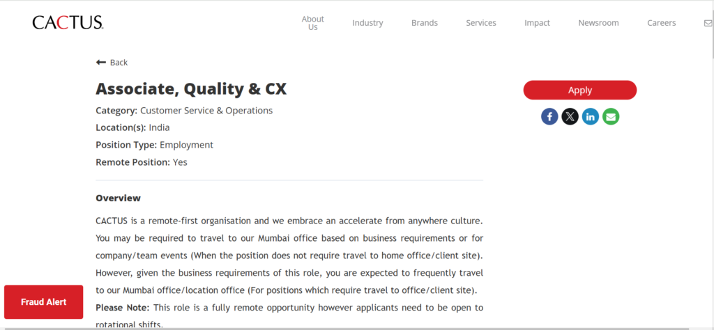 Catus is Hiring Associate, Quality & CX 2024