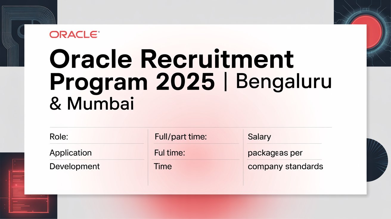 Oracle Recruitment Program 2025